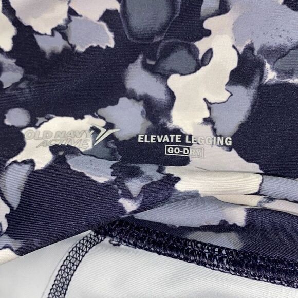 Old Navy Womens Active Go-Dry Elevate Compression Blue White Leggings Size Large - Picture 7 of 7